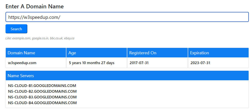 Domain Age Checker Domain Age Checker