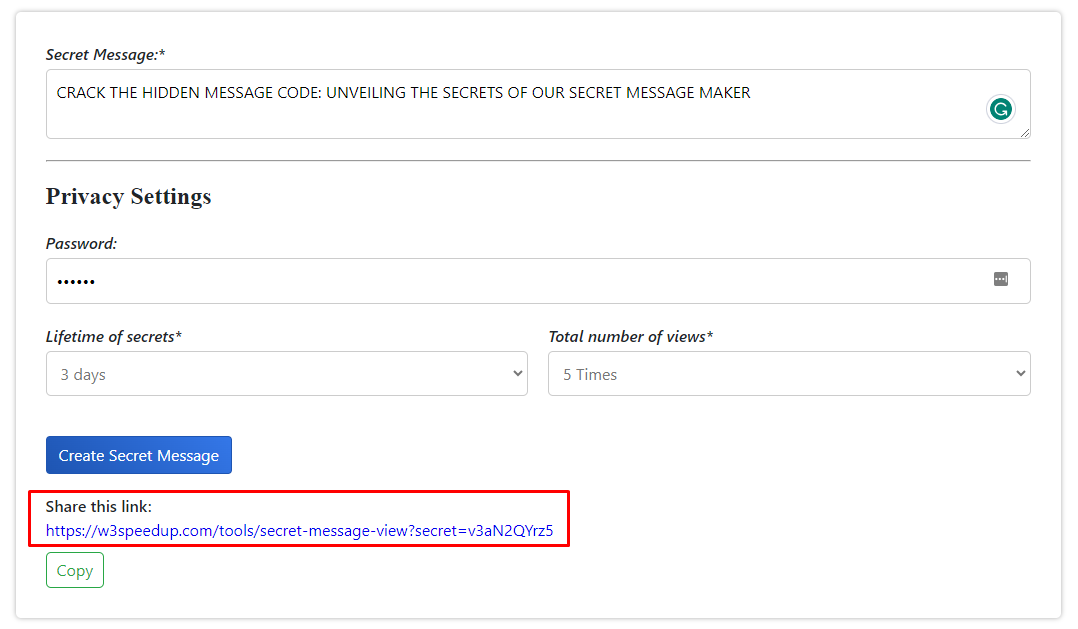 Message Generator Message Generator