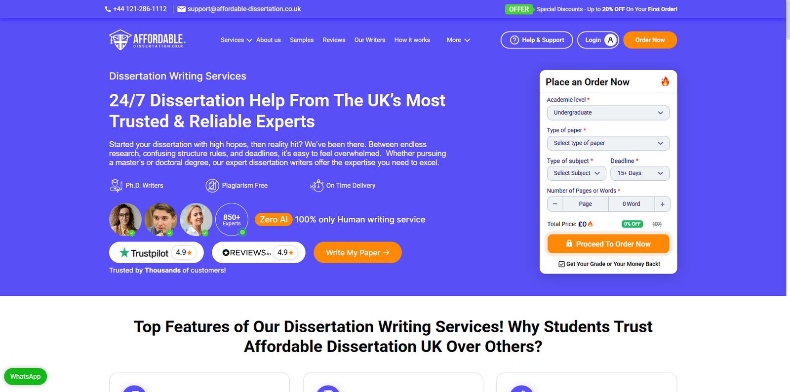 Affordable Dissertation UK - Real-Life Examples - How High-Converting Assignment Help Websites Perform - Best Premium WordPress Themes