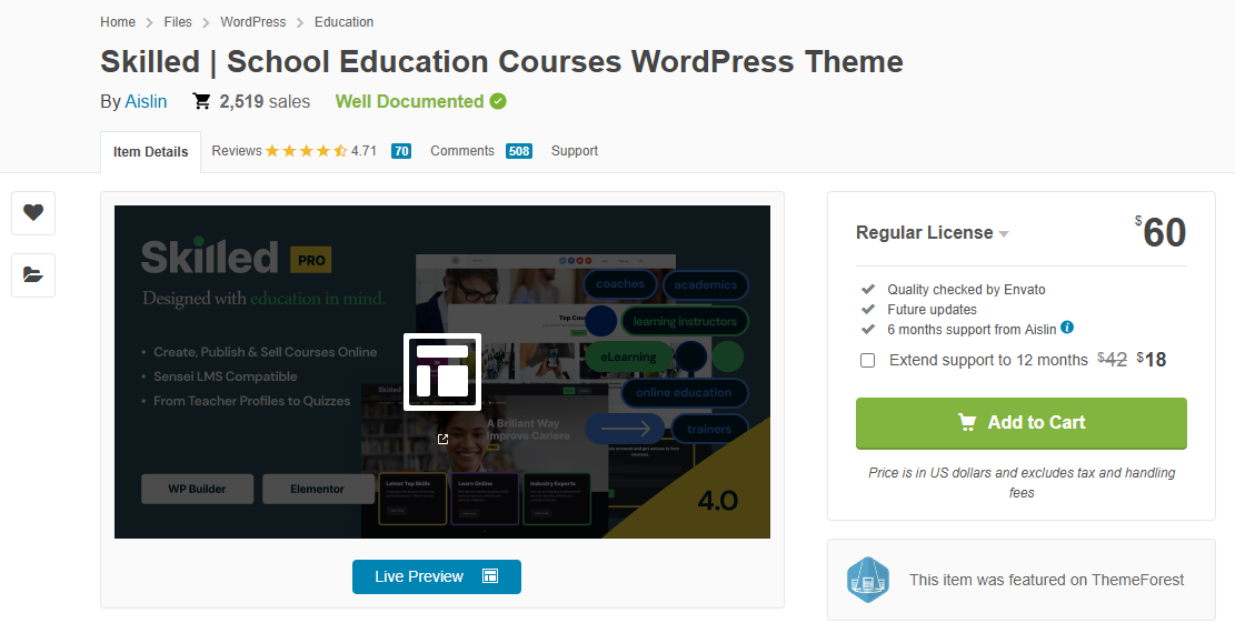 Skillate - Best Premium WordPress Themes for a High-Converting Assignment Help Website